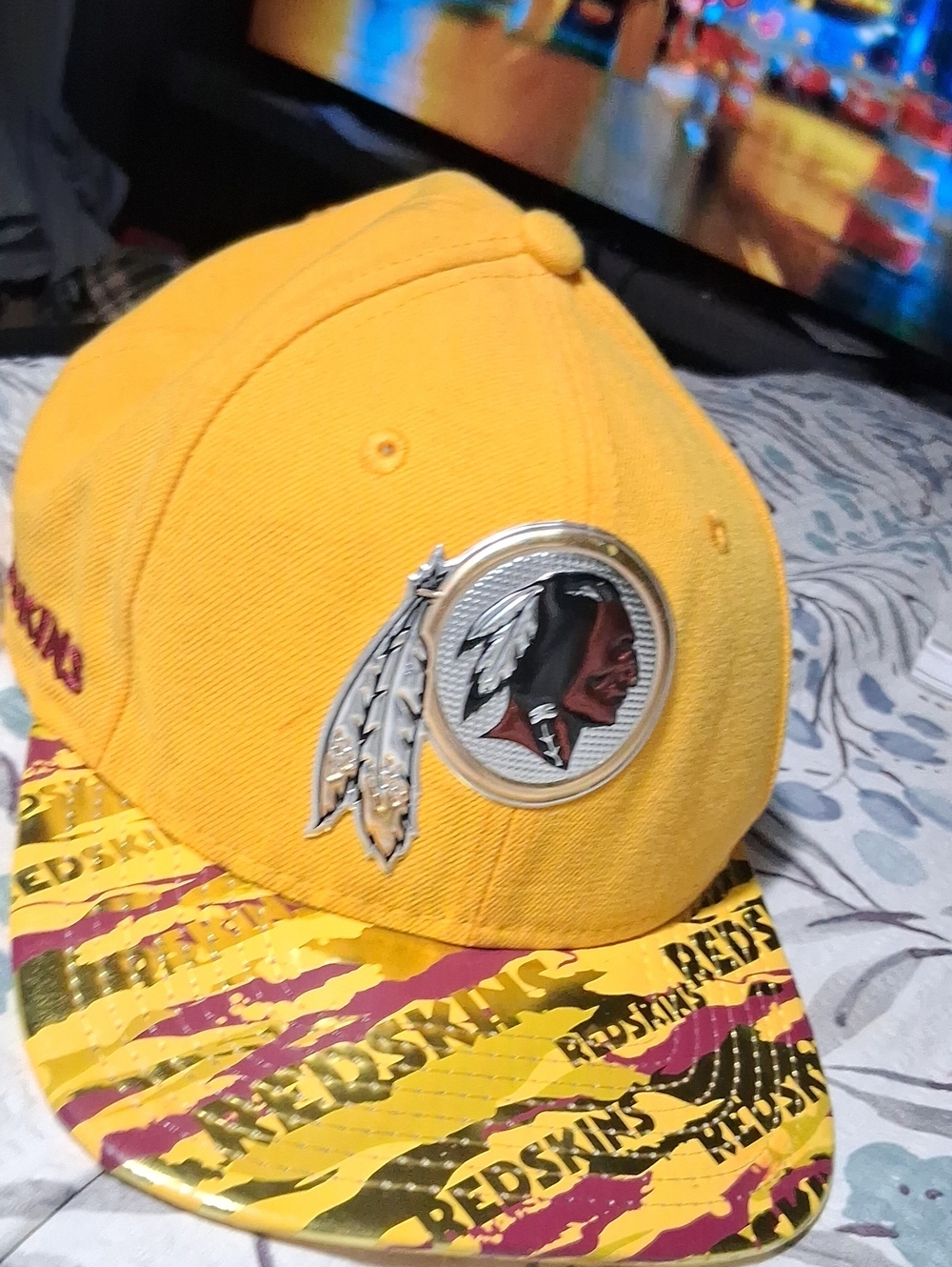 Yellow Washington Redskins Fitted Cap